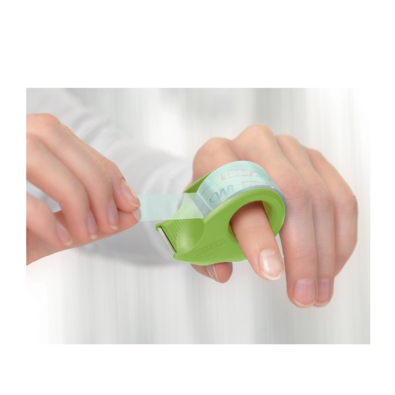 tesa mini dérouleur de ruban adhésif, rechargeable, lame de coupe en métal, 16 pièces
